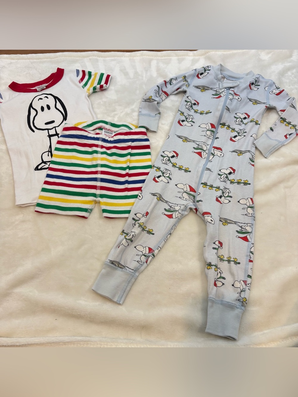 Hanna Andersson Pjs Pajamas Peanuts Snoopy Lot 18-24 months